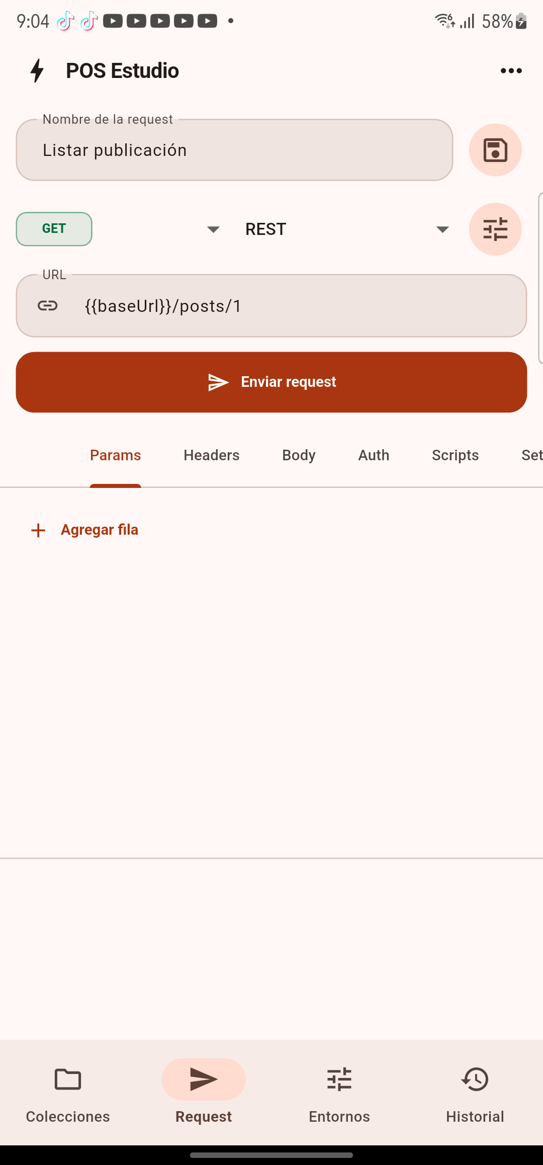 Editor de scripts de POST Estudio para automatizar variables y pruebas